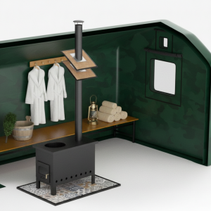 Надувная пневмокаркасная мобильная баня